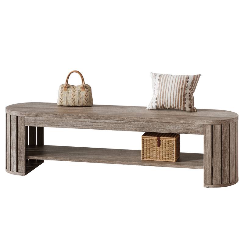 Wood Entryway Shoe Bench, Shoe Storage Bench, Bedroom Entrance Living Room End of Bed Stool Accent Bench