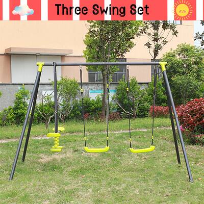 Interesting Triple Children Mental Safe Swing Set