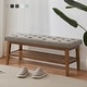 preview thumbnail 14 of 14, Entryway Shoe Bench Storage Bench Fabric Solid Wood, 43-inch Upholstered Bench for Living Room, Bedrooms