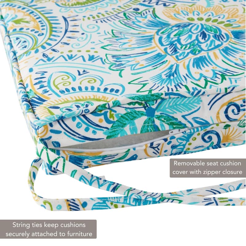 Greendale Home Fashions 18" Square Outdoor Chair Pad (Set of 2)