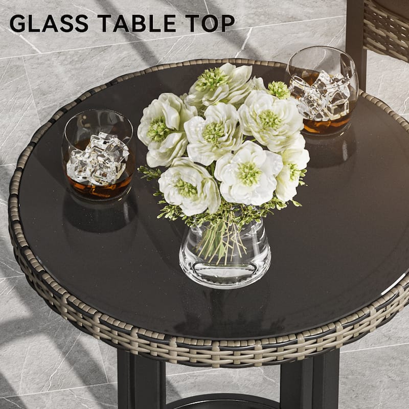 Round 2 - Person Outdoor Dining Set with Cushions