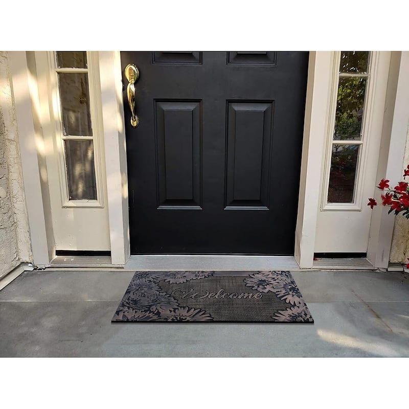 A1HC Welcome Rubber Pin Mat, Beautifully Copper Finished 18" X 30"