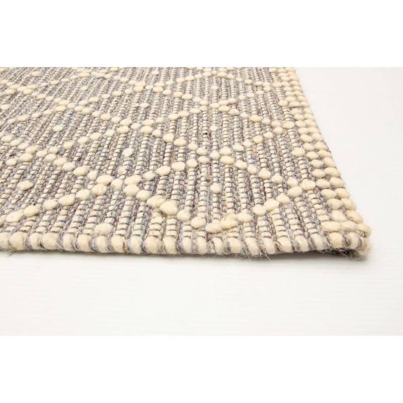 ECARPETGALLERY Braid weave Sienna Brown Wool Rug - 5'0 x 8'2