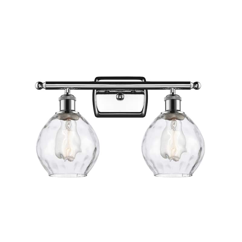 Innovations Lighting Small Waverly 2 Light 16" Wide Bathroom Vanity - Polished Chrome / Clear