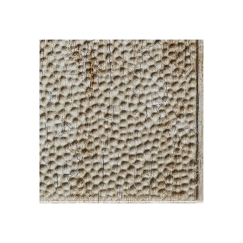 FASÄDE Hammered Decorative Vinyl Backsplash Panel - 6x6 Inch Sample - Vintage Metal