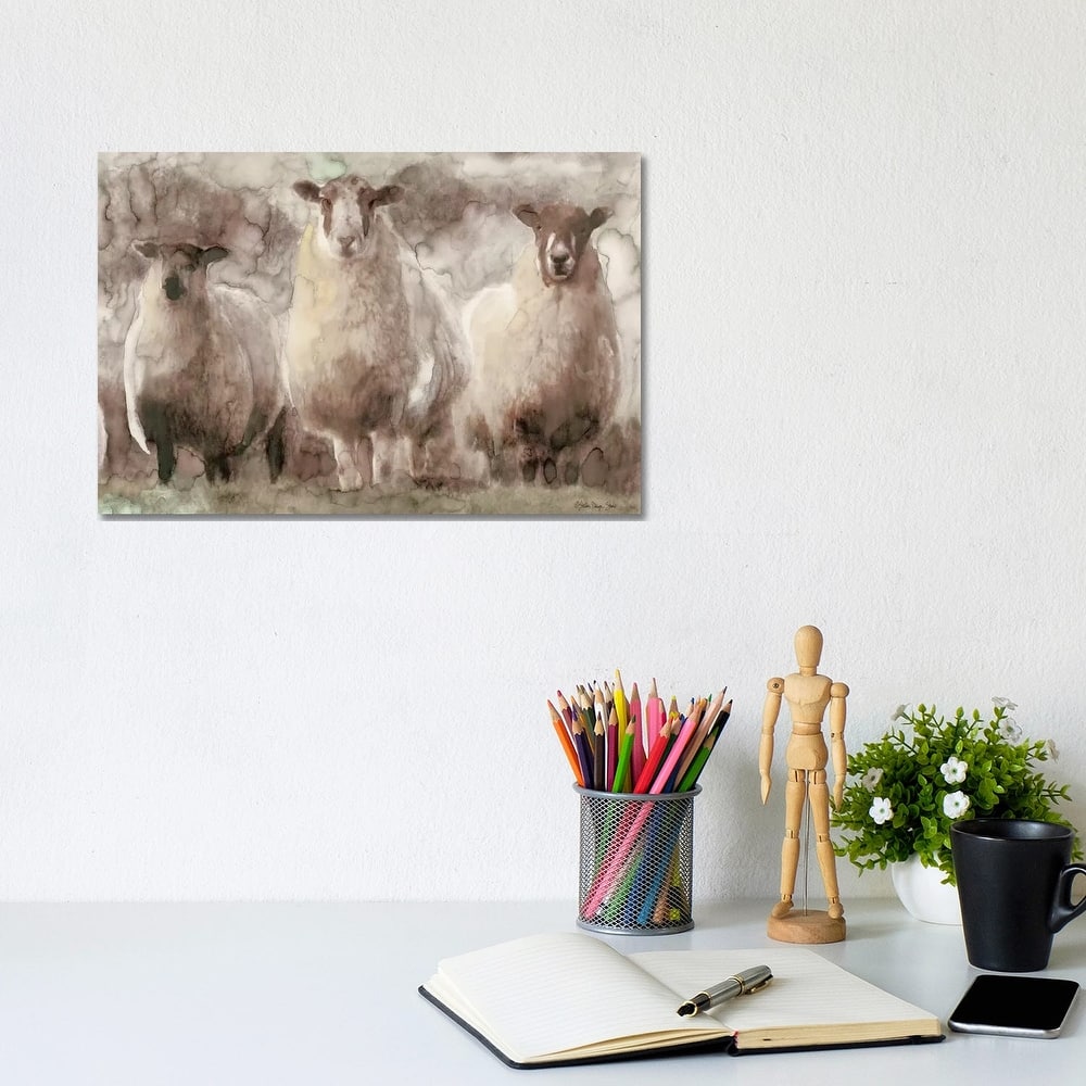 iCanvas "Three Sheep" by Stellar Design Studio Canvas Print