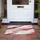 Machine Washable Indoor/ Outdoor Abstract Contemporary Chantille Rug