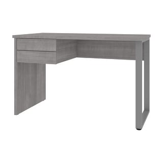 Bestar Solay 48W Small Table Desk with U-Shaped Metal Leg (Platinum Gray)