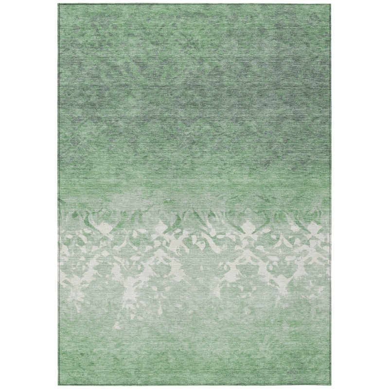 HomeRoots Damask Transitional Rectangle Outdoor Rug