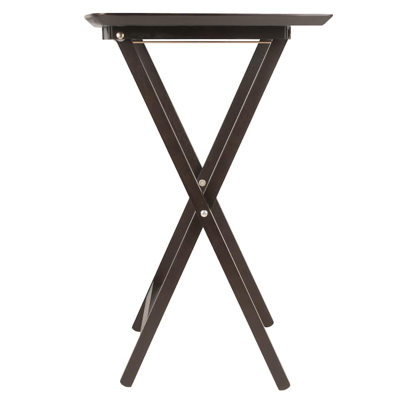 5-Pc Snack Table Set, Coffee - 23.86 x 16.77 x 25.83 inches