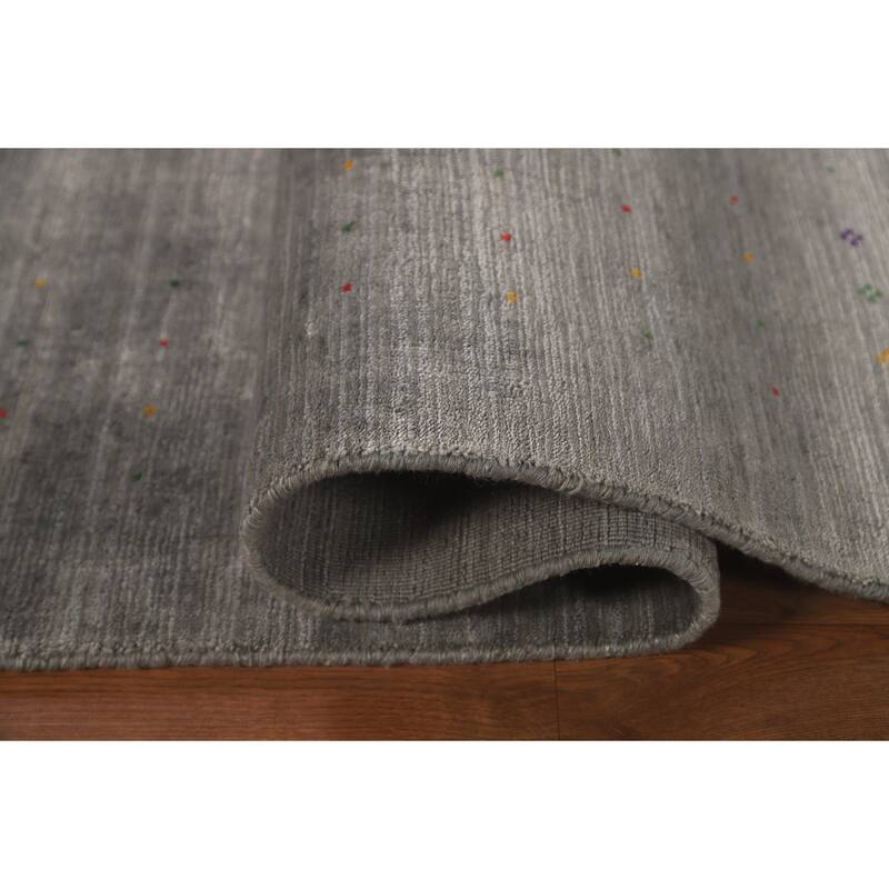 Gabbeh Oriental Area Rug Handmade Living Room Silk Carpet - 8'1" x 9'8"