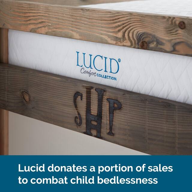 LUCID Comfort Collection 10-inch Gel Memory Foam Mattress with Platform Bed Frame Set