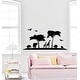 preview thumbnail 5 of 15, Safari Nursery Wall Decal Nature Wall Decor. 10 tall x 22 wide inches - Black