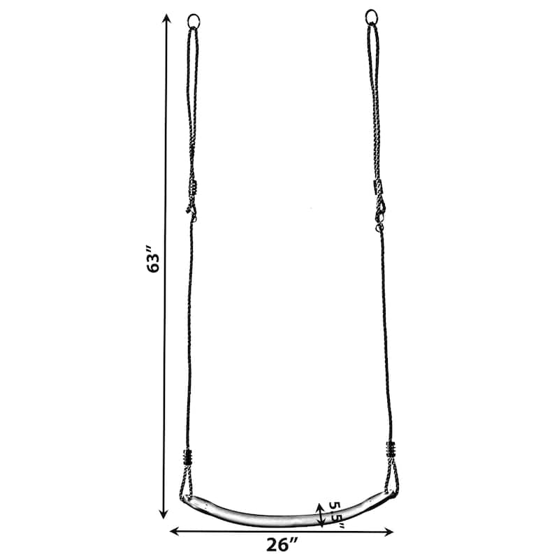 Outdoor Playground Kids Heavy Duty Swing Seat, EVA Belt Swing with Rope for All Ages