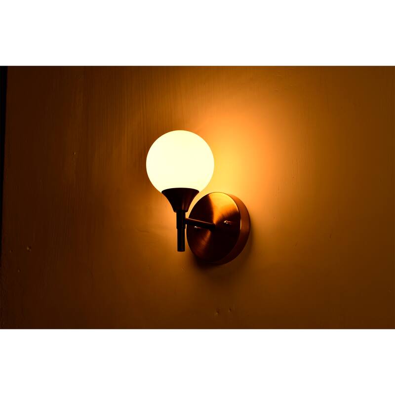 Solaya Single Light Wall Sconces Brass Finished
