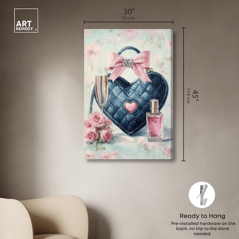 Little Heart Shaped Purse II Canvas by Art Remedy, Gallery Wrapped