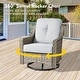preview thumbnail 44 of 71, OVIOS 10-piece Patio Wicker Swivel Rocking Chair Set With Fire Pit