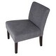 Zenvida Modern Armless Accent Slipper Chair, Solid Hardwood, 23.75"W - Thumbnail 5