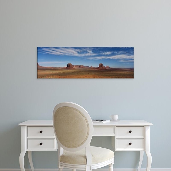 Easy Art Prints Panoramic Images's 'Rock formations in a desert, Monument Valley, Utah, USA' Premium Canvas Art