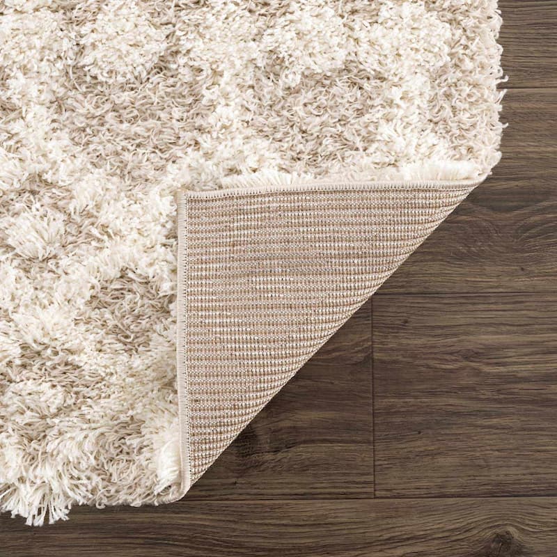 Hauteloom Prompton Living Room, Bedroom Area Rug - Plush Pile - Cream, Peach - 10' x 14'