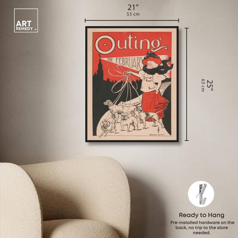 Outing for February 1896 Canvas by Art Remedy