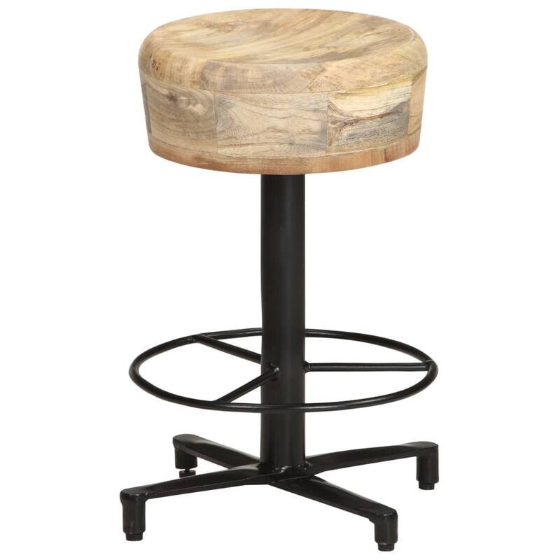 vidaXL Bar Stools 2 pcs 20.5" Solid Mango Wood