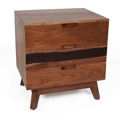 Nightstand with 3-drawer for Bedroom, Living Room