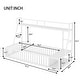 preview thumbnail 3 of 20, Floor Bed Frame with Safety Fence, Metal Floor Bed with Desk and Storage Shelves, Playhouse for Kids