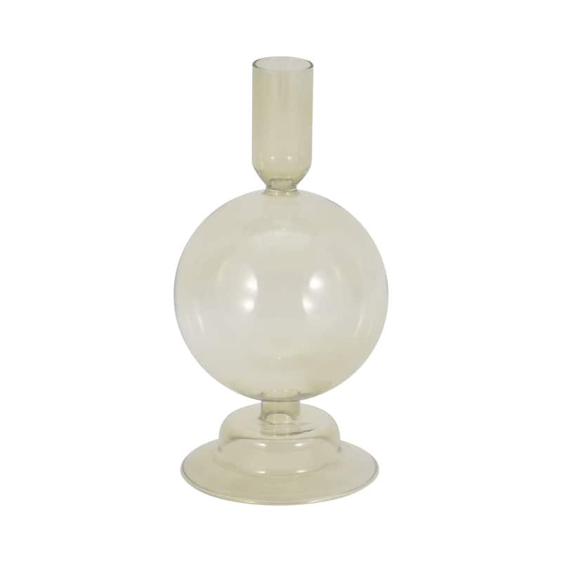 Sagebrook Home Glass Elegance - Illuminate Your Space with Unique Candle Holders - 4" x 4" x 7"