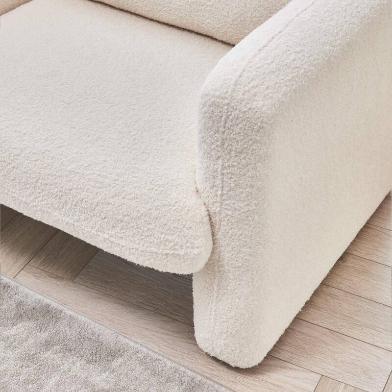 34"Lamb Fleece Fabric Sofa Chair