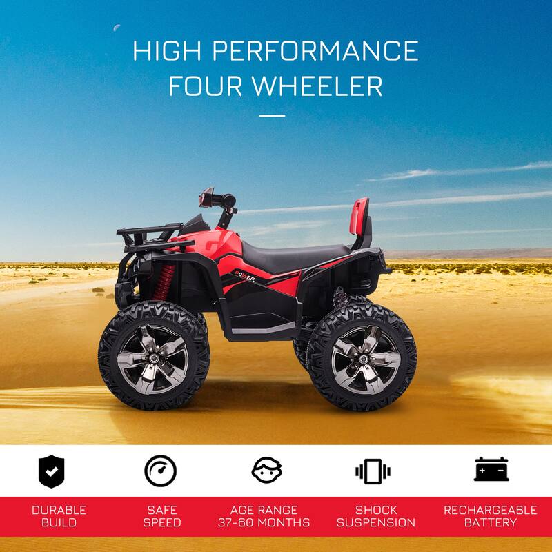 12V Beach Car for Kids with USB, Ride on Motor Vehicle Toy with Music, Children's Car with Wear-Resistant Tires
