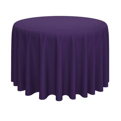 108" Round Polyester Tablecloth - Purple by Lann's Linens