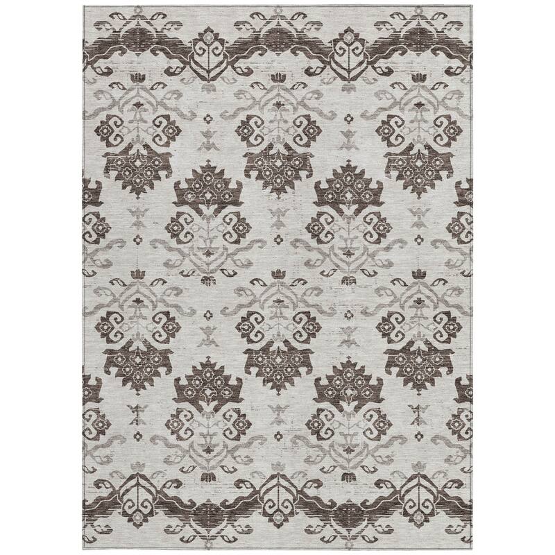 HomeRoots Oriental Transitional Rectangle Outdoor Rug