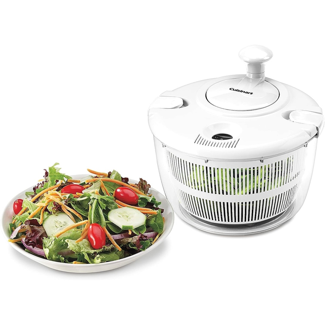 Cuisinart CTG-00-SASW 5-Quart Salad Spinner, White/White - Bed
