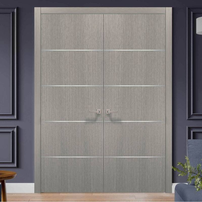 Grey Modern French DoorsMoldings / Planum 0020 Ginger Ash