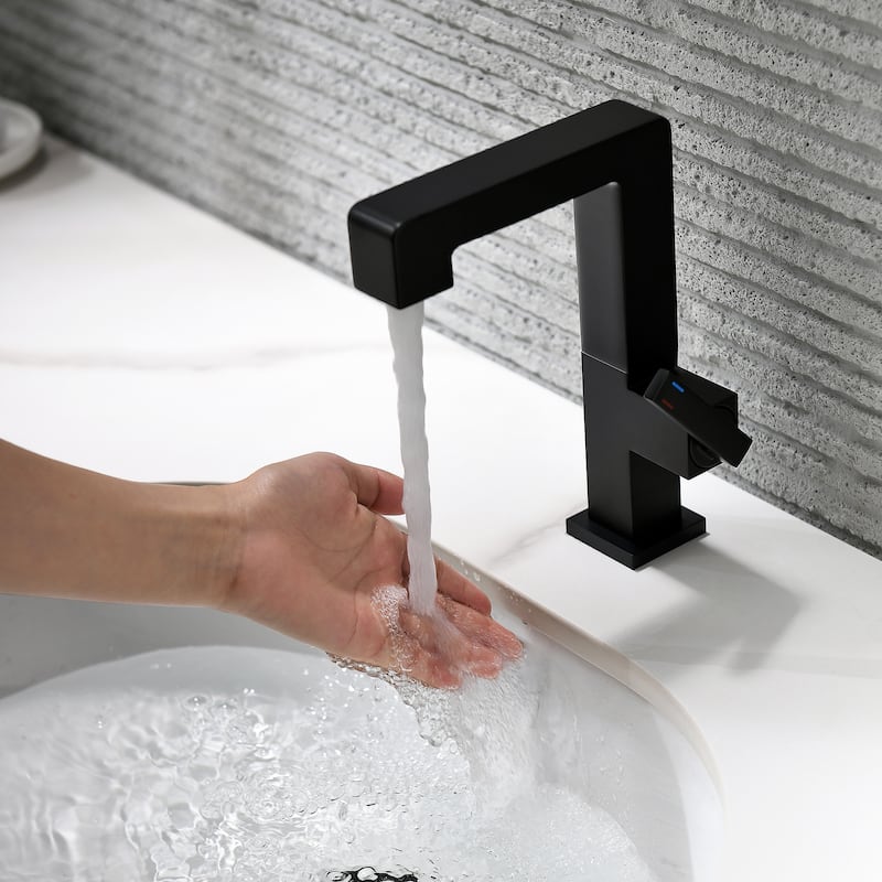 7.8"-11.8"H Solid Brass Single Handle Single Hole Bathroom Sink Faucet