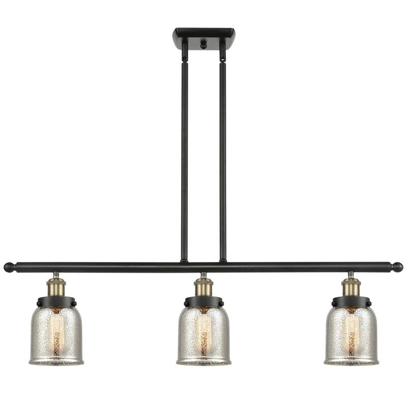 Innovations Lighting 916-3I-10-36 Bell Linear Bell 3 Light 36" Wide - Black Antique Brass / Silver Plated Mercury