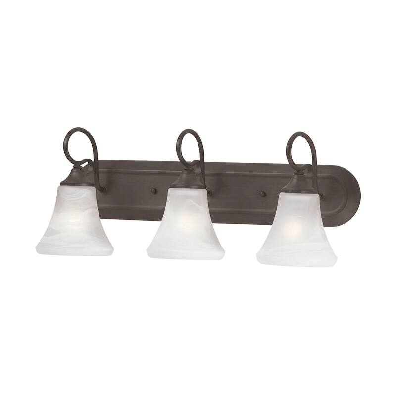 Elk Home Elipse Painted Bronze With White Glass Vanity Light