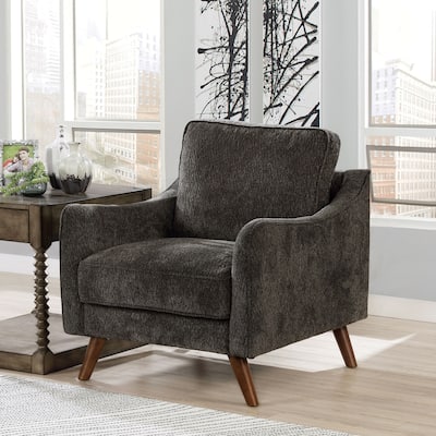 Furniture of America Pelteker Mid-Century Modern Chenille Chair