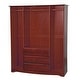 preview thumbnail 20 of 24, Palace Imports 100% Solid Wood Family 4-Door Wardrobe Armoire with Metal or Wooden Knobs