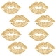 preview thumbnail 1 of 1, RoomMates Gold Lip Wall Decals With Glitter