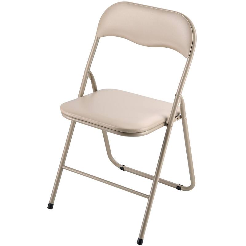Portable Folding Leather Chair with Padded Cushion for Events