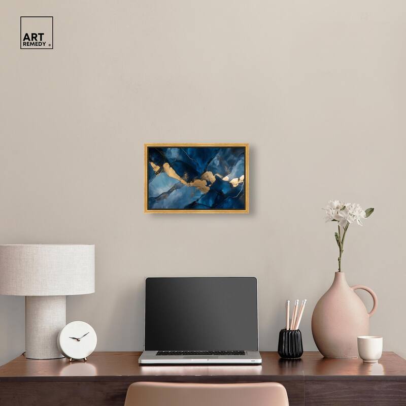 Dark Texture Golden Touch I Canvas by Art Remedy