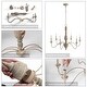 preview thumbnail 10 of 10, The Gray Barn French Country 6-Light 29.5" Distressed Wood Curve Arm Farmhouse Chandelier
