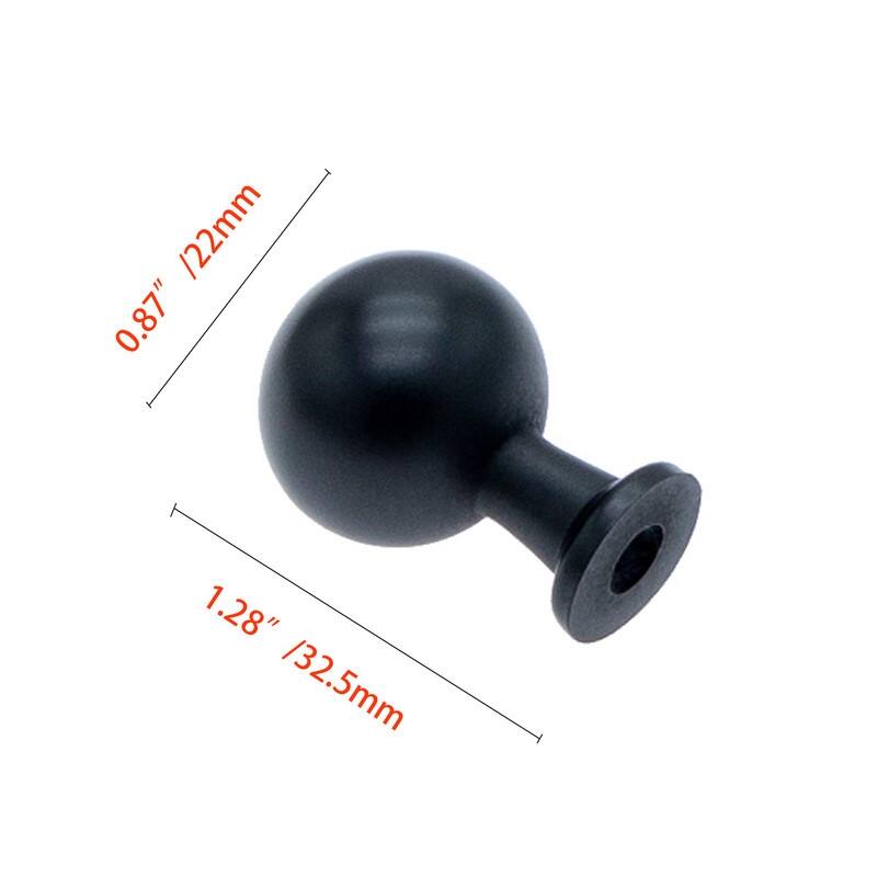 Utopia Alley Lyon Cabinet Ring Pull Knob -Matt Black Drawer Pull Knobs 0.87"