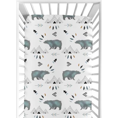 Sweet Jojo Designs Fitted Crib Sheet for the Bear Mountain Collection