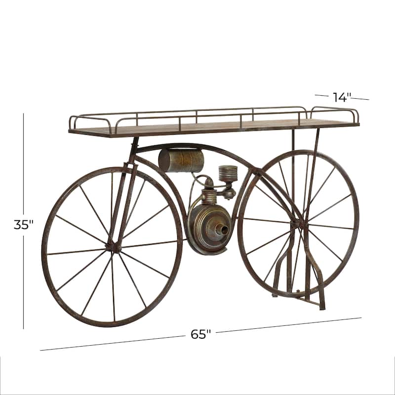 Bronze Metal Indoor Outdoor Weathered Vintage Bike Indoor Outdoor Plantstand