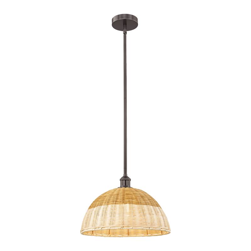 Innovations Lighting Endless Possibilities Edison - Bristol Natural II - 1 Light 16" Stem Hung Mini Pendant - Oil Rubbed Bronze/Natural