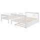 preview thumbnail 13 of 11, Stairway Twin Over Full Bunk Bed with Twin size Trundle and Guard Rail