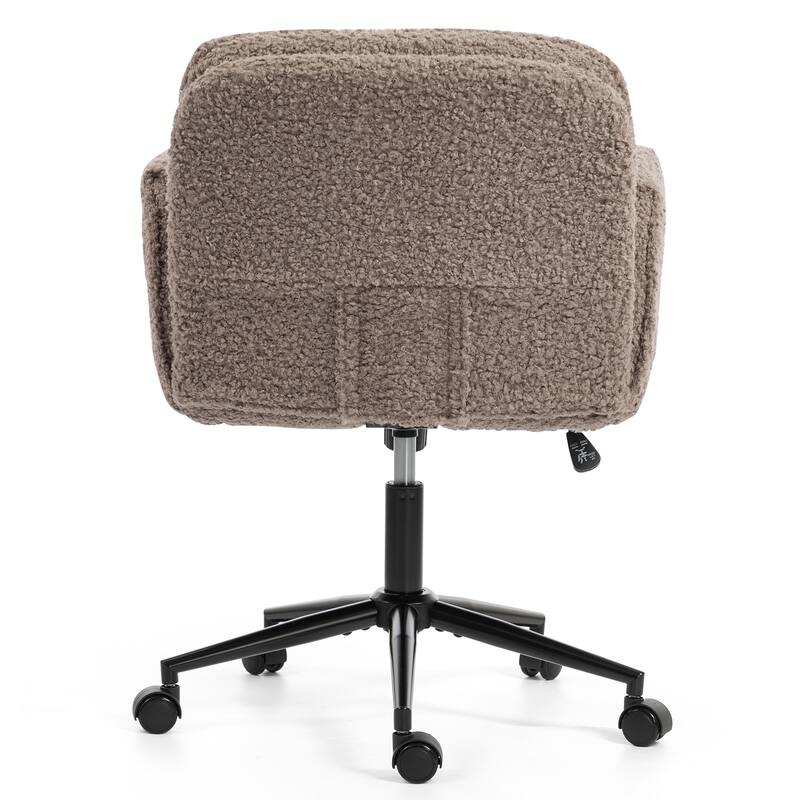 Criss Cross Chair with 5-Gear Adjustable Armrests & Wheels, Ergonomic Thickened Backrest Swivel Desk Chair for Home Office